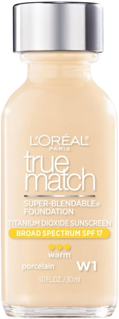 Loreal True Match Super Blendable Makeup W1 Porcelain 30ml front view bottle