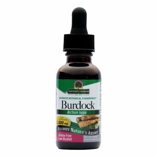 Nature's Answer Burdock Root 1 fl oz bottle with dropper