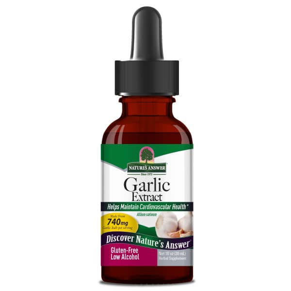 Nature's Answer 30ml garlic supplement with dropper cap