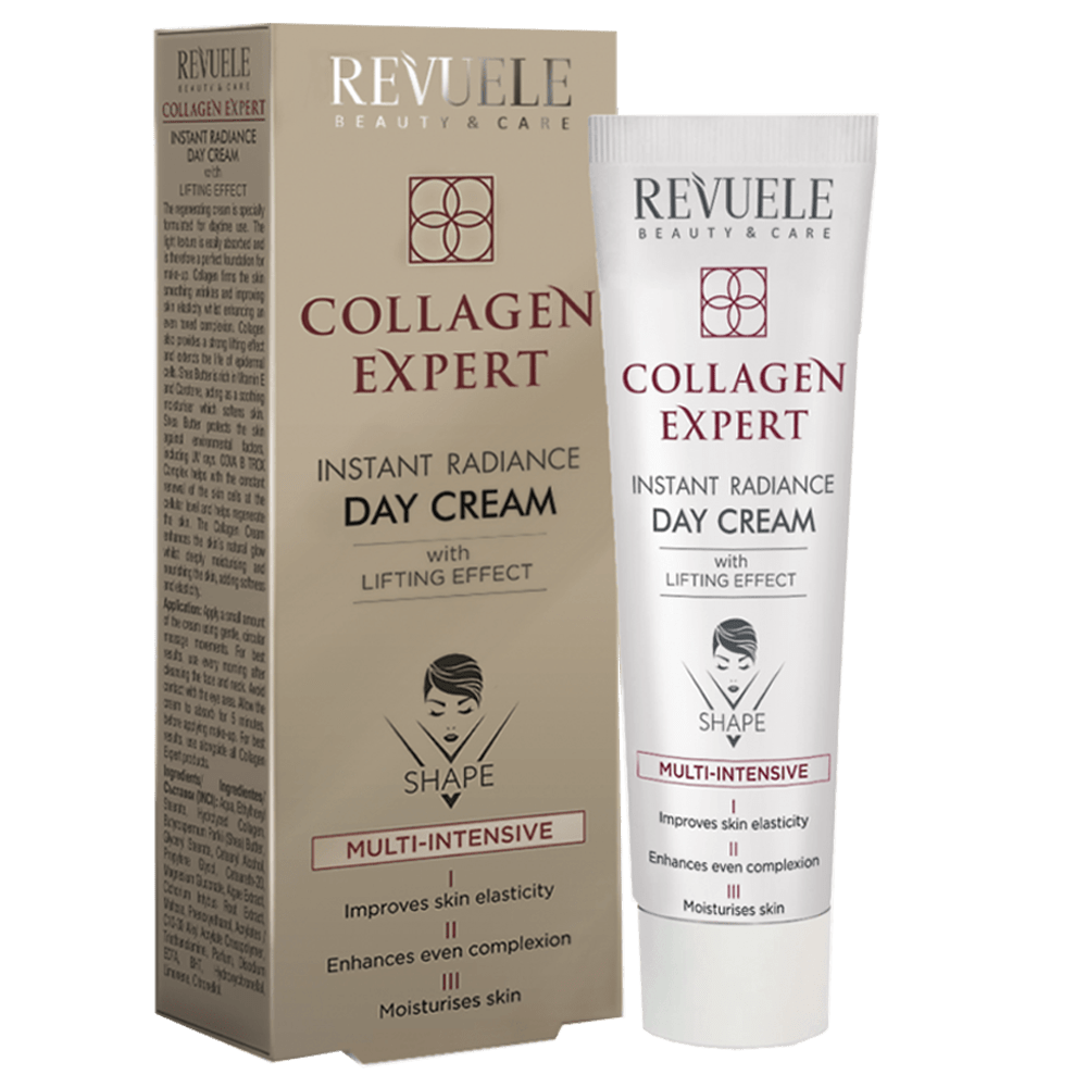 Revuele Collagen Night Recovery Cream 50Ml jar showing white cream texture