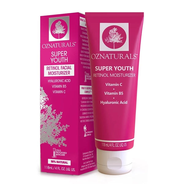 Oz Naturals Super Youth Retinol Moisturizer 118ml front packaging