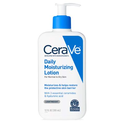 CeraVe Daily Moisturizing Lotion 355Ml pump bottle on white background