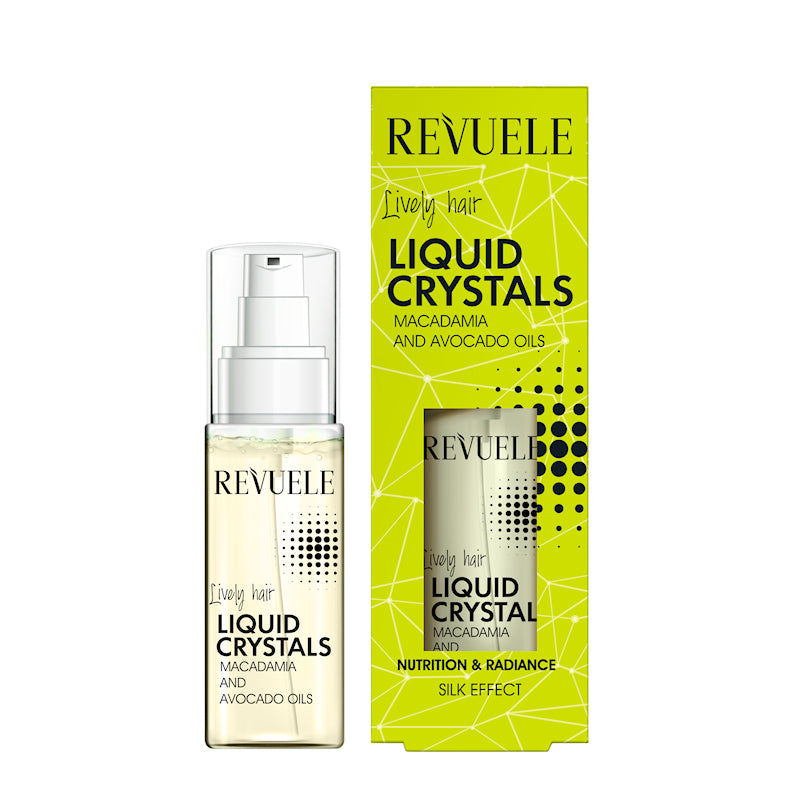 Revuele Liquid Crystals Maca & Avo 50ml bottle on a clean surface