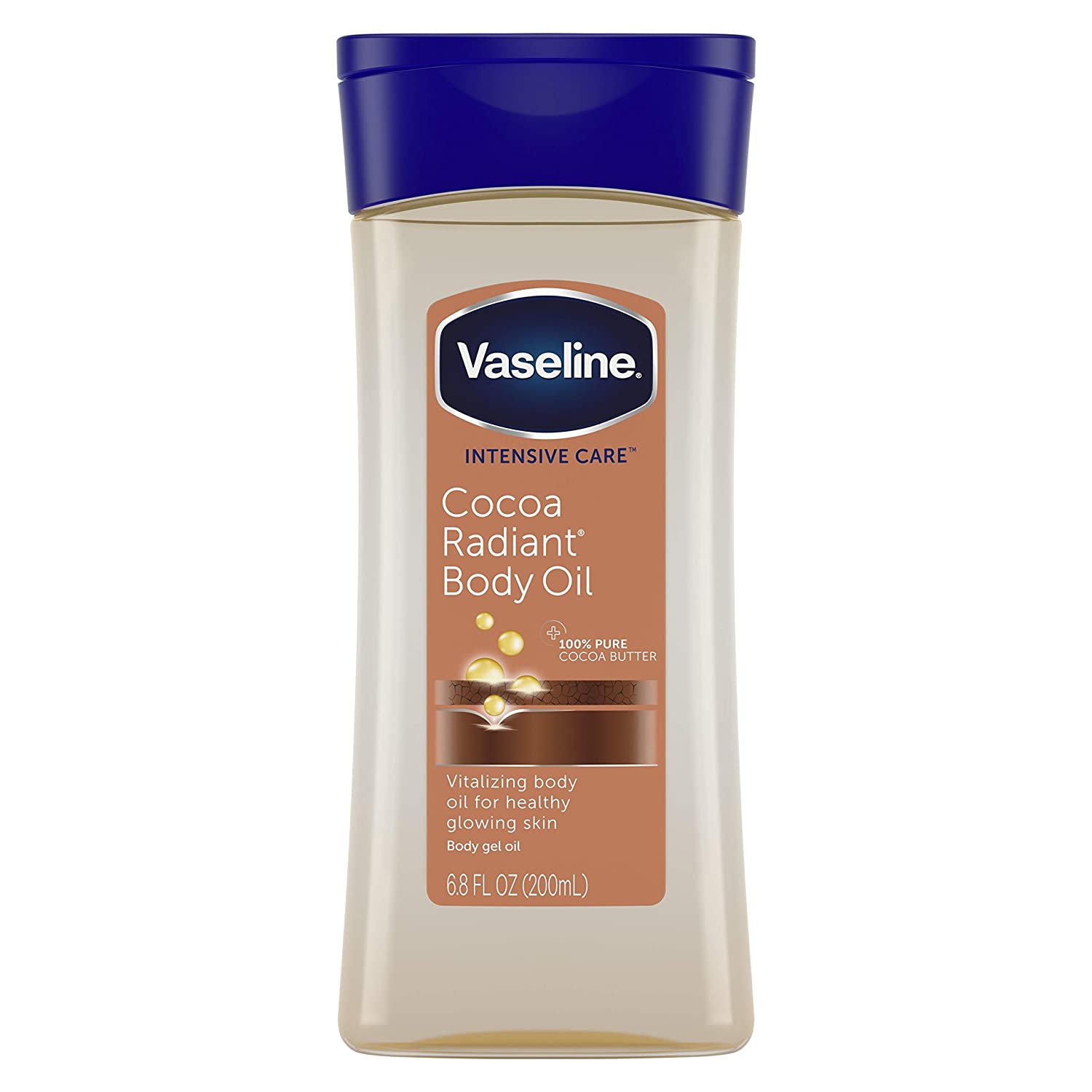 Vaseline Intensive Care Cocoa Radiant Body Gel Oil in 200 ml bottle