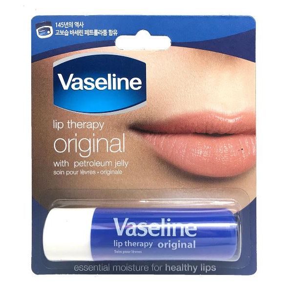 Vaseline Lip Therapy Original 4.8G stick with petroleum jelly for soft lips