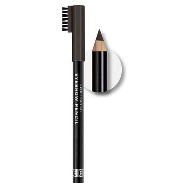 Rimmel London Professional Eyebrow Pencil in Dark Brown 001, 1.4G, with black cap and brush applicator