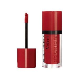 Bourjois Rouge Edition Velvet Liquid Lipstick 01 in a sleek tube with flocked applicator