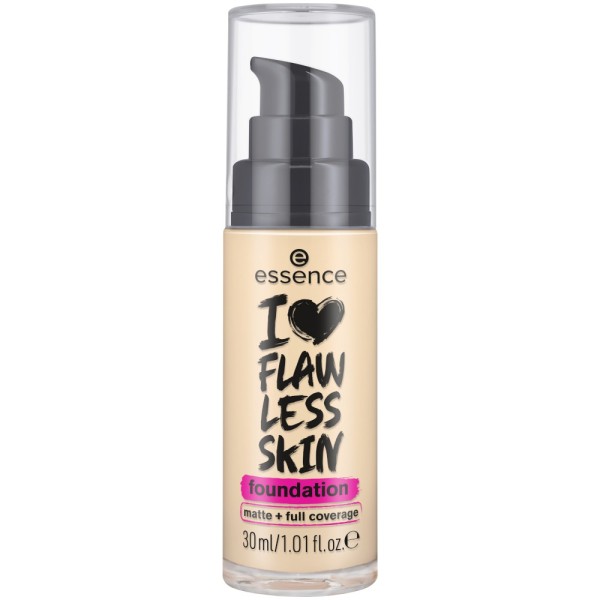 essence I Love Flawless Skin Foundation in shade 20 Medium Porcelain with a matte finish