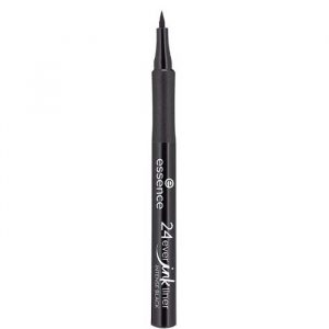 essence 24ever ink liner in Intense Black, close-up of the felt tip and ergonomic grip showing precision applicator