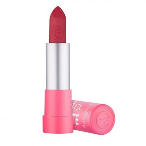 essence hydra MATTE lipstick 408 Pink positive bullet in sleek packaging