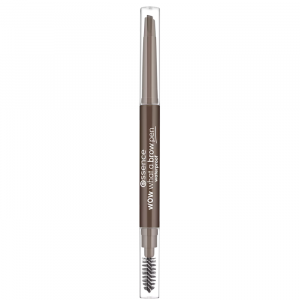 Essence Waterproof Eyebrow Pencil Wow What A Brow in shade 03 with black cap and exposed water-drop tip