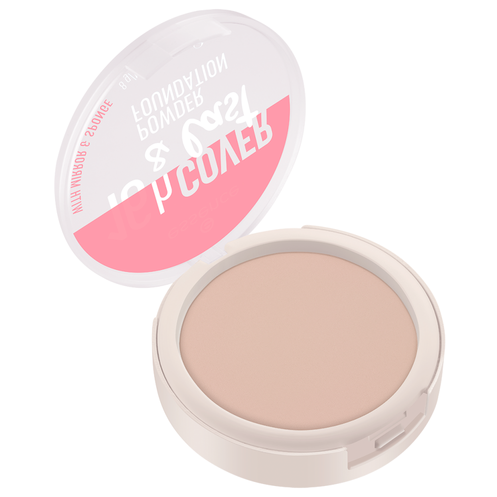 Essence 16H Cover & Last Powder Foundation 01 Porcelain compact front view