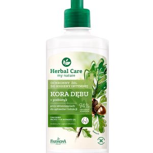 Farmona Herbal Care Vaginal Gel 94% 330ml bottle with green botanical design