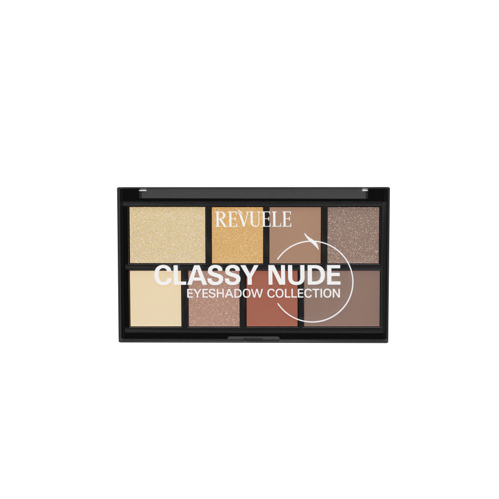Revuele Eyeshadow Collection Classy Nude palette with 12 neutral matte and shimmer shades