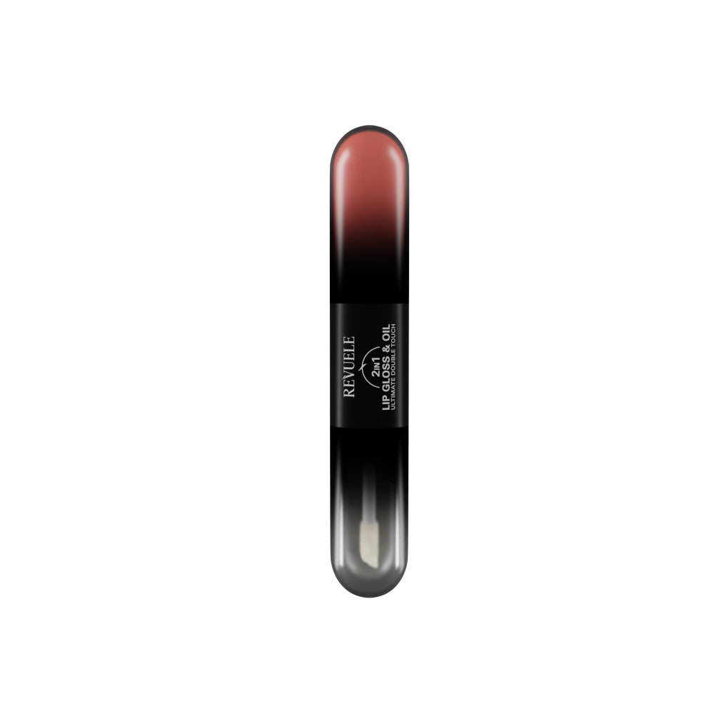 Revuele 2in1 Lip Gloss & Oil 07 shimmering pinkish shade on a model's lips