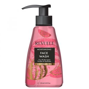 Revuele Watermelon Face Wash Gel Pump 250Ml front view with pump dispenser