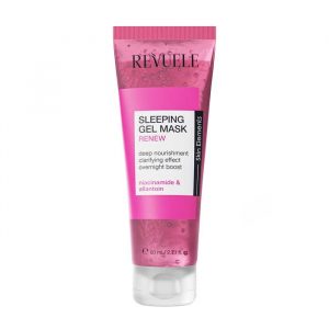 Revuele Sleeping Gel Mask Renew 80ml tube front view for overnight renewal skincare