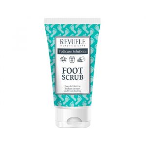 Revuele Foot Scrub 150ml tube with blue cap on a white background