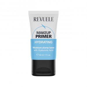 Revuele Moisturizing Makeup Primer Hydrating tube packaging, white and blue design
