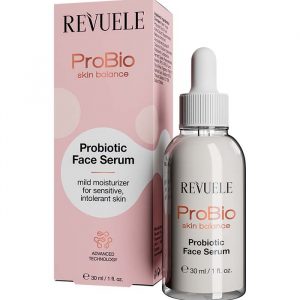 Revuele ProBio Probiotic Facial Serum 30 ml – sleek white dropper bottle with probiotic label
