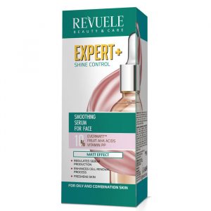 Revuele Smoothing Serum 25ml bottle with dropper on white background