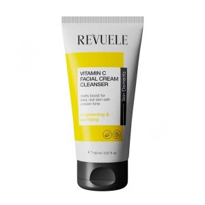 Revuele Vitamin C Facial Cream Cleanser 150ml tube on white background