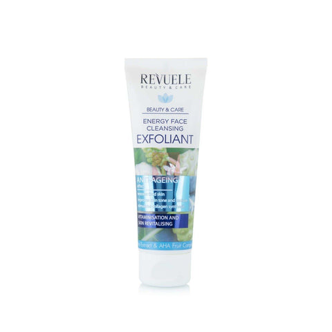 Close-up of Revuele Exfoliant Anti Ageing texture on cotton pad