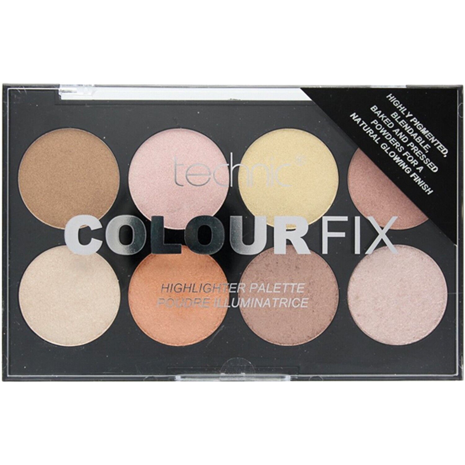 Technic Cosmetics Colour Fix Highlighter Palette packaging front view