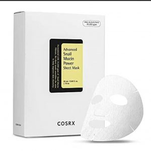COSRX Advanced Snail Mucin Power Sheet Mask 10pcs packaging – box with snail design