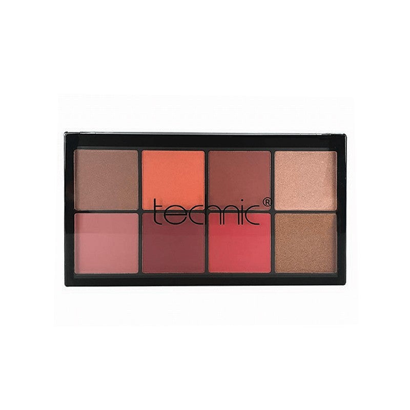 Technic Jungle Fever palette with 8 blush and highlighter shades in a compact case