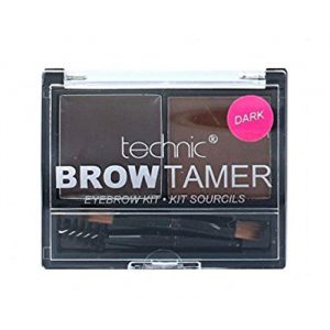 Technic Brow Tamer Eyebrow Kit Dark 2x1 compact with dual-ended brush and spoolie