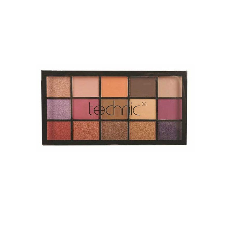 Technic Cosmetics Pressed Pigment Eyeshadow Palette Persian Violet compact open with six shades