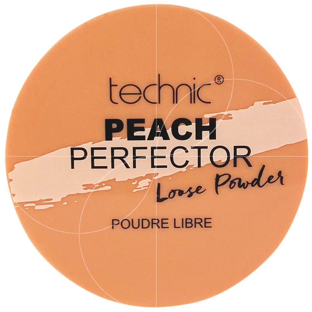 Technic Cosmetics Loose Powder Peach Perfector in a circular compact with sifter, 10g