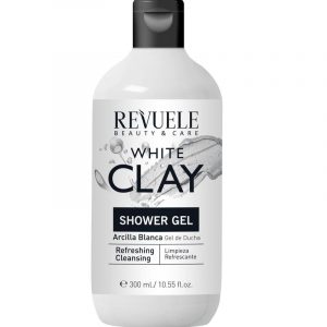 Revuele White Clay Shower Gel 300Ml bottle front view