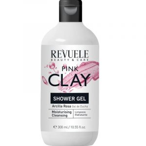 Revuele Pink Clay Shower Gel 300Ml bottle front view