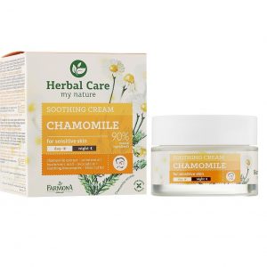 Farmona Calming Face Cream Chamomile Herbal Care 50 ml – front view of the white tube with green accents